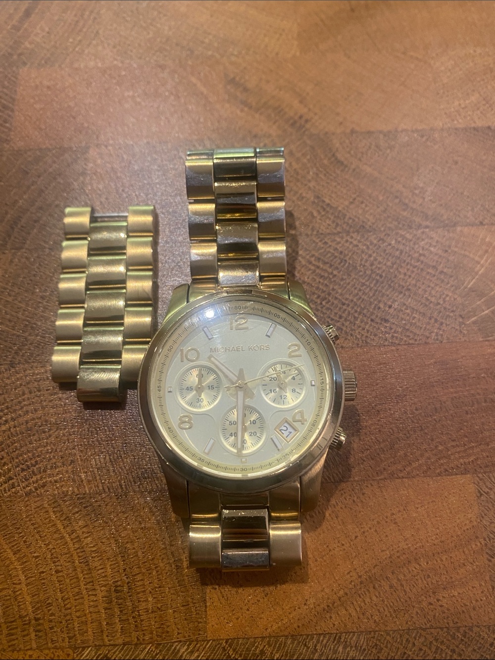 Michael Kors Gold Stainless Steel Chronograph Watch
